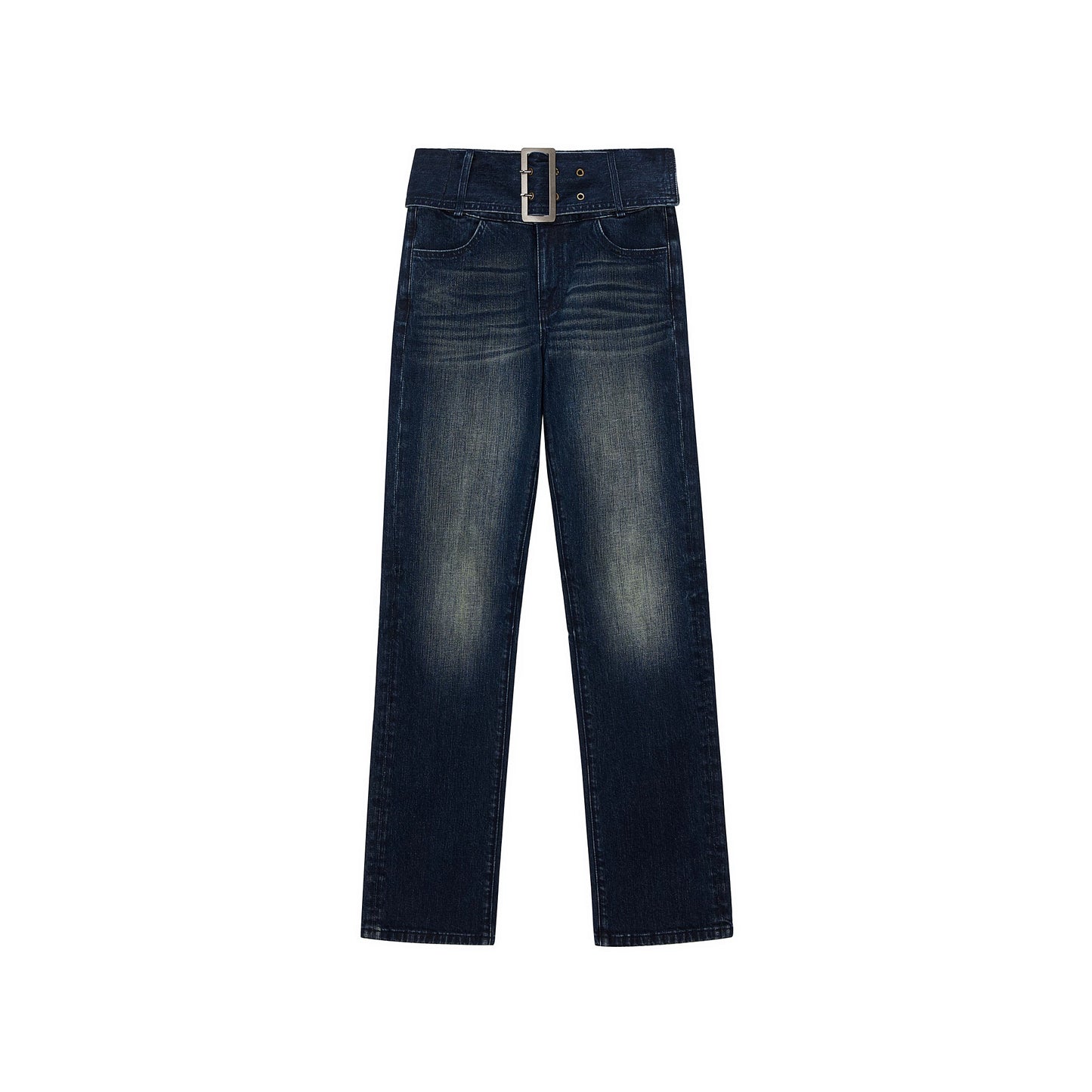 Deep Sea Blue Vintage Denim Pants