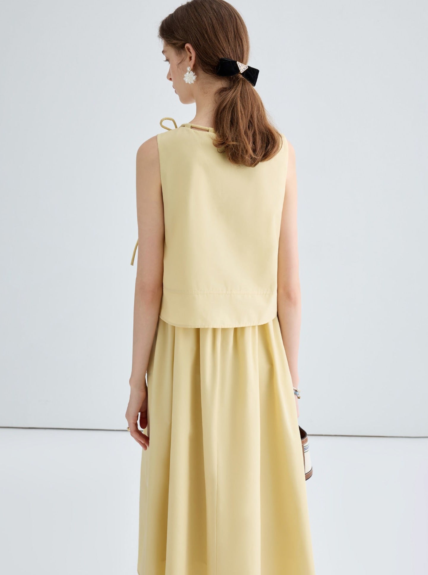 Casual Simple Round Neck Vest Dress