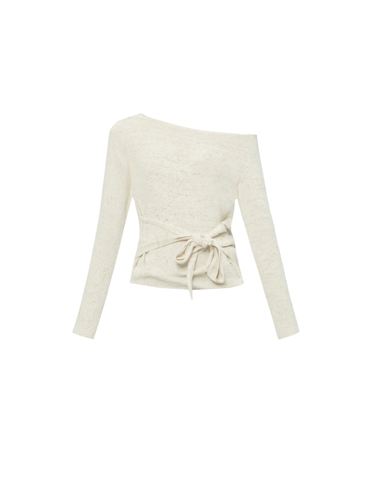 Slanted Shoulder Knit Shirt