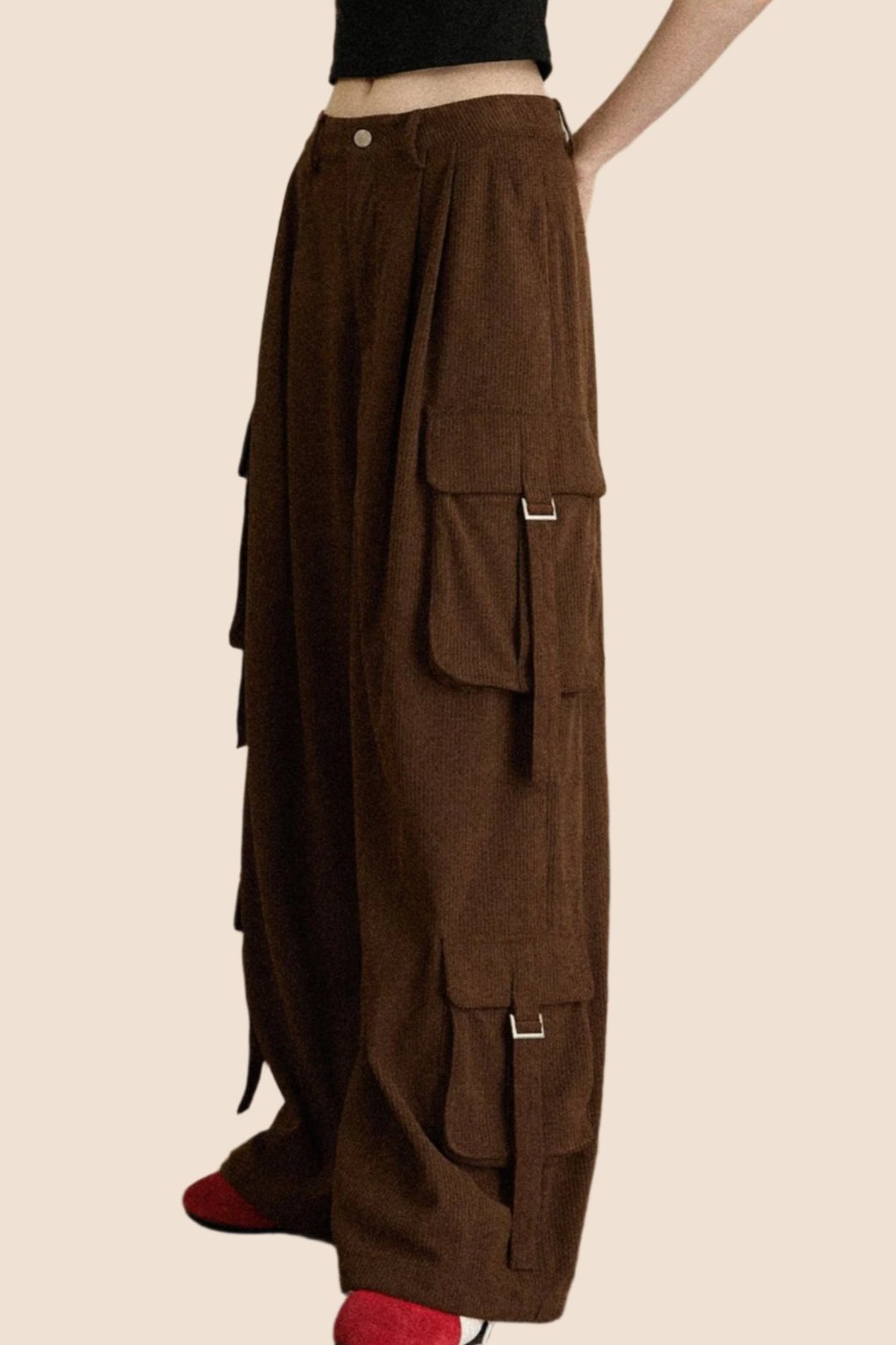 Loose Pleated Mop Pants