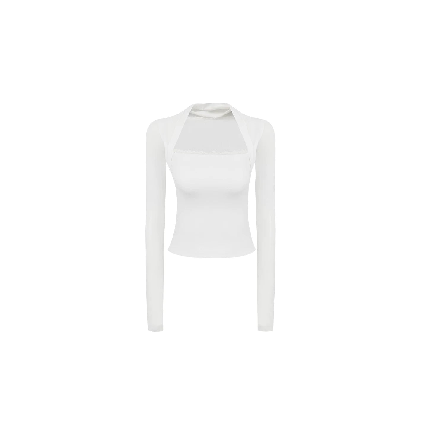 Lace Mesh Waist-Cinching Vest