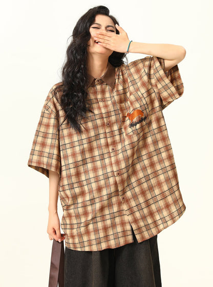 Retro Maillard Plaid Shirt