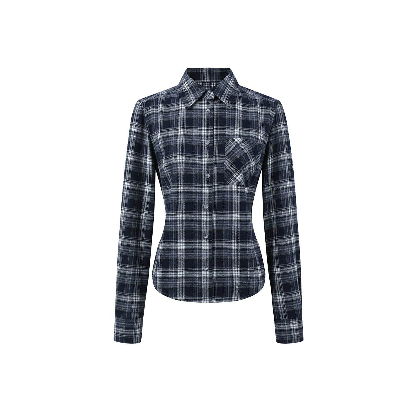 Plaid Waist-Cinching Shirt