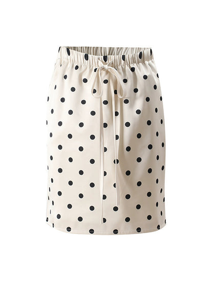 Satin Polka Dot Skirt