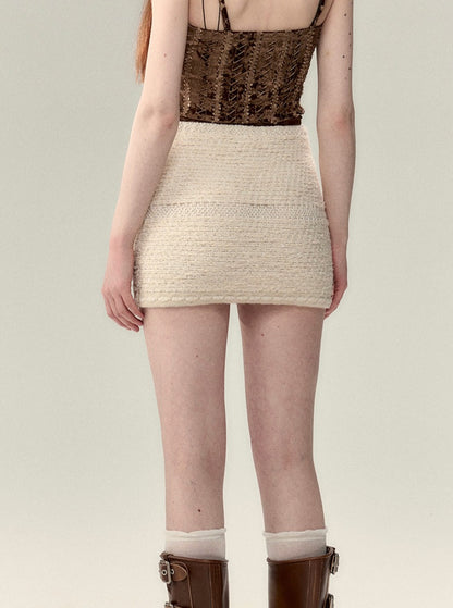 Wool Fragrance Jacket Skirt Two Piece Set