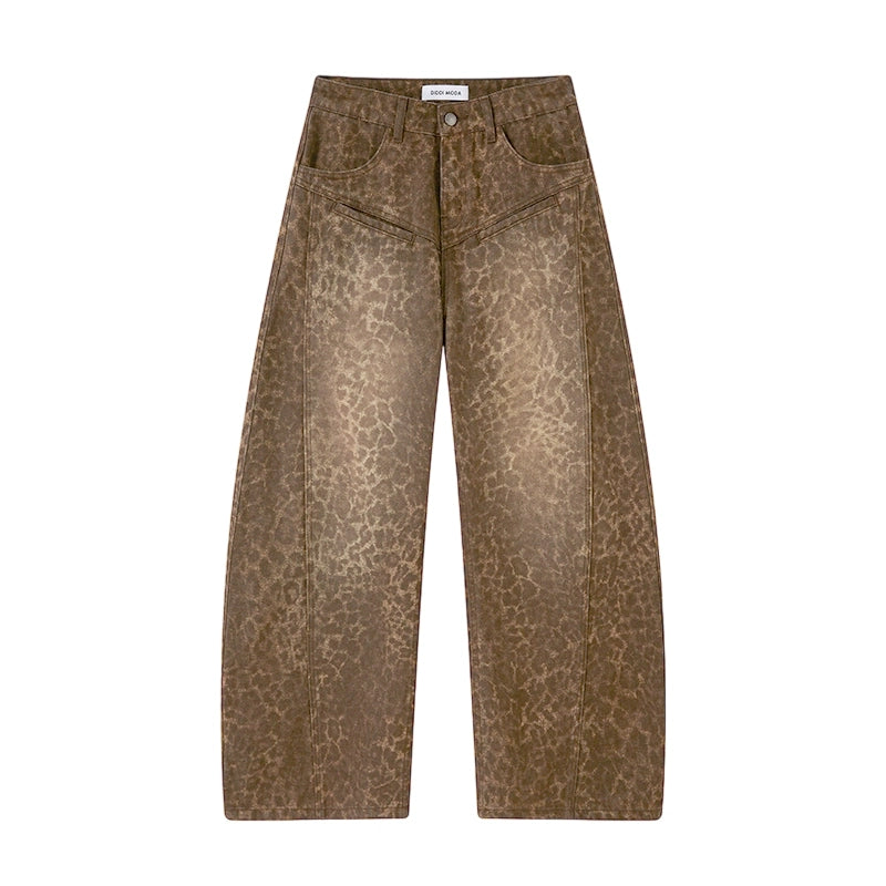 Fall Leopard Split Pants