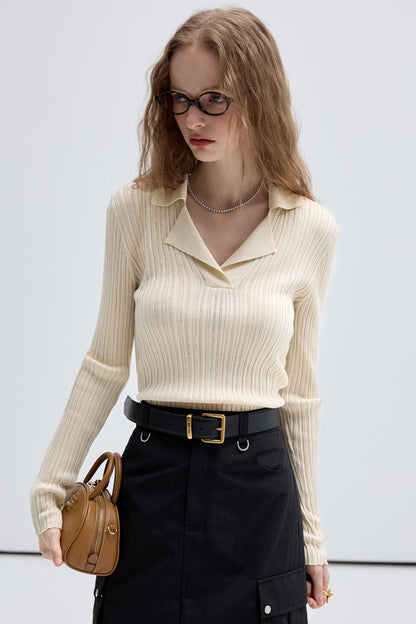 Long Sleeve Polo Neck Knitwear