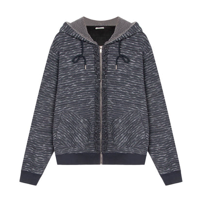 Fungus Edge Lambswool Hooded Cardigan