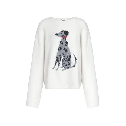 Spotted Puppy Intarsia Top