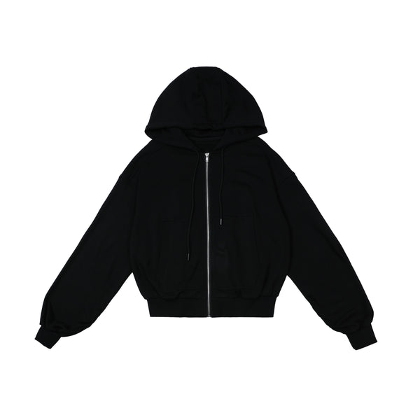 Pink And Black Hood Loose Coat