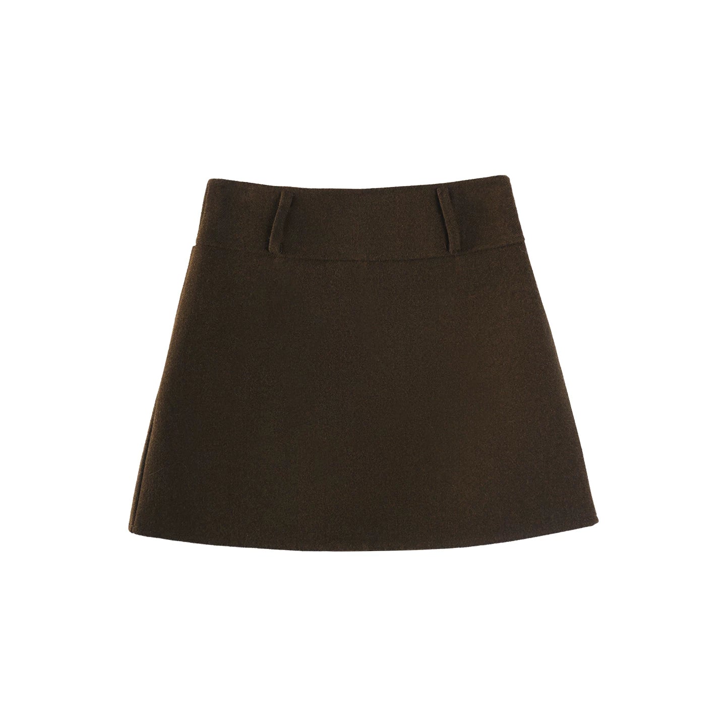 Brown Retro Woolen Skirt