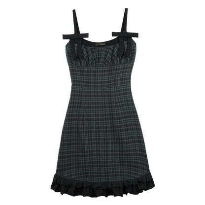 Checker Slimming Dress