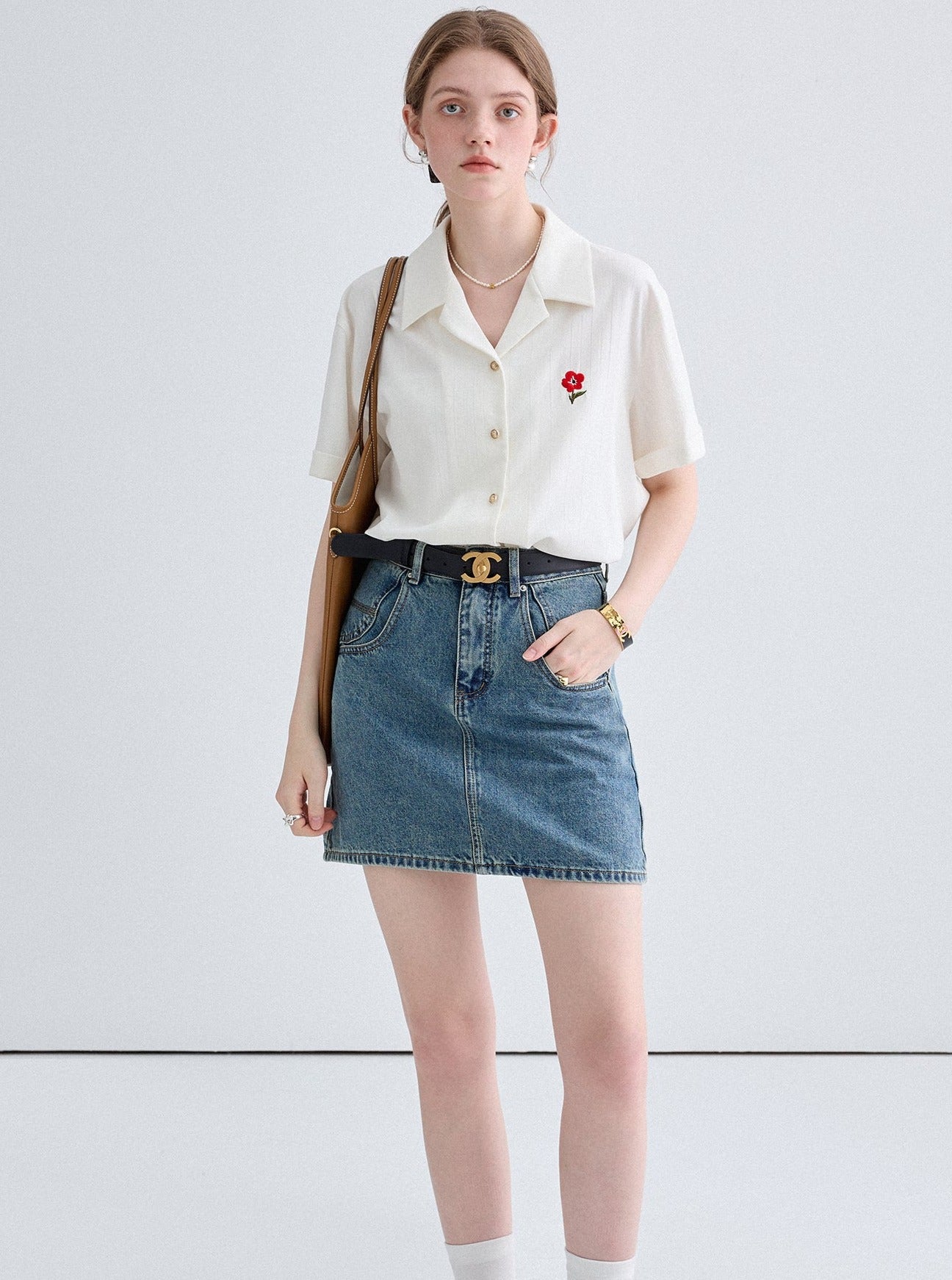 Retro Slim Denim Hip Skirt