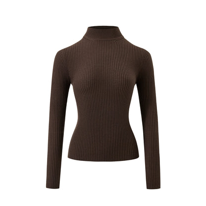 High Neck Knitted Sweater Top