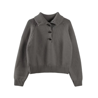 Light Bean Green Toggle Sweater