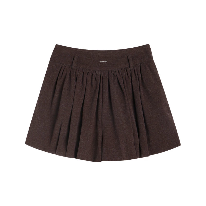 Brushed Flower Bud Culotte Pants