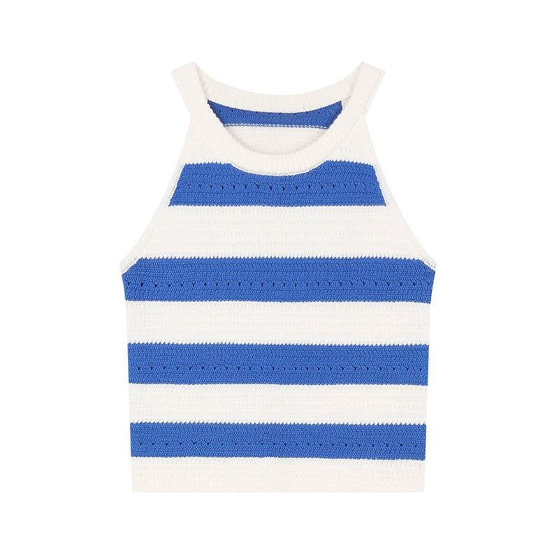 Striped Fashion Knitted Vest Top