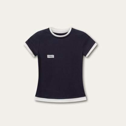 Contrasting Cotton Slim-Fit Top