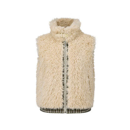 Reversible Plaid Vest Jacket