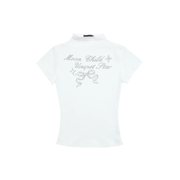 Summer Turtleneck Bow T-Shirt