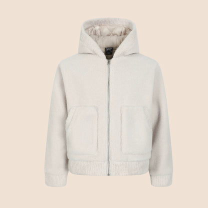 Imitation Lamb Wool Hooded Jacket
