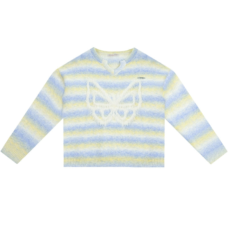 American striped butterfly sweater