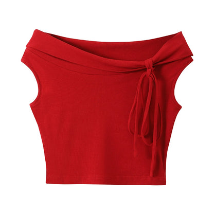 Pink Wool Blend Strapless Top