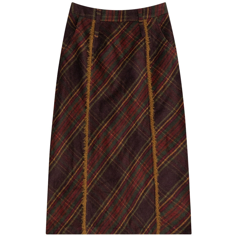 American retro high-waisted skirt