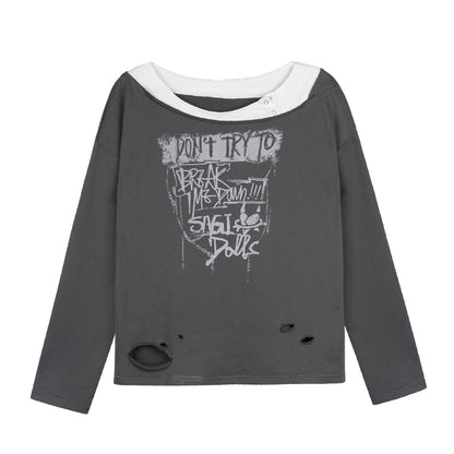 Vintage Punk Layered Sweatshirt