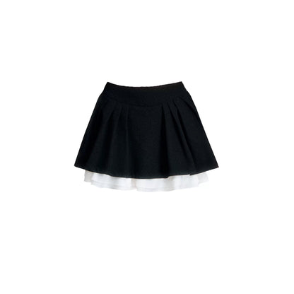 Nighttime Black Ruffle Skirt