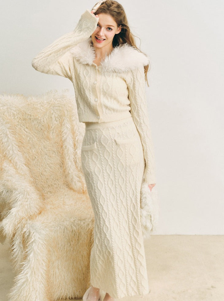 wool two-piece set