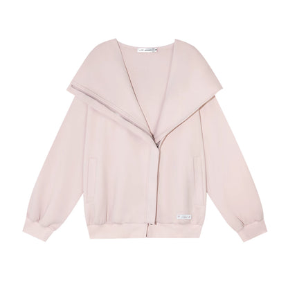 Pink Hooded Zip-Up Jacket Set-Up