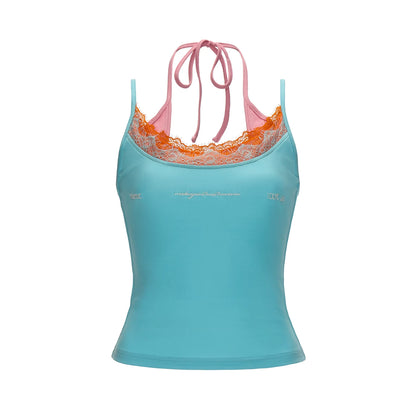 Embroidered Faux Three-Piece Camisole