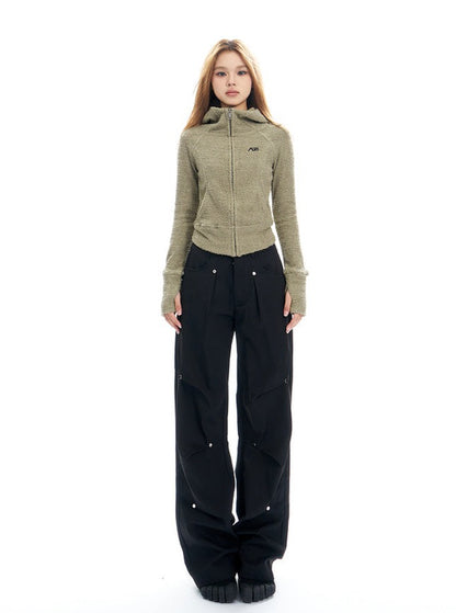 American Low Sized Loose Straight Leg Pants