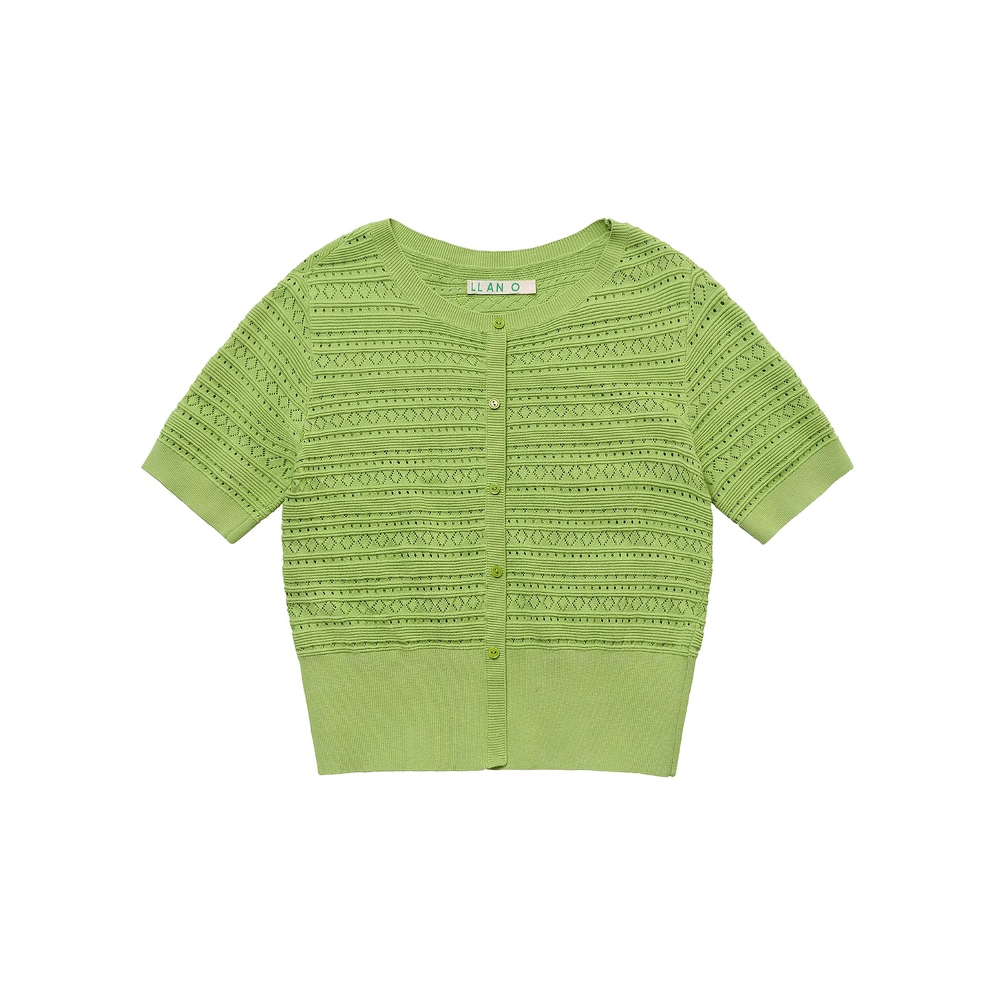 Retro Half-Sleeve Knitted Top
