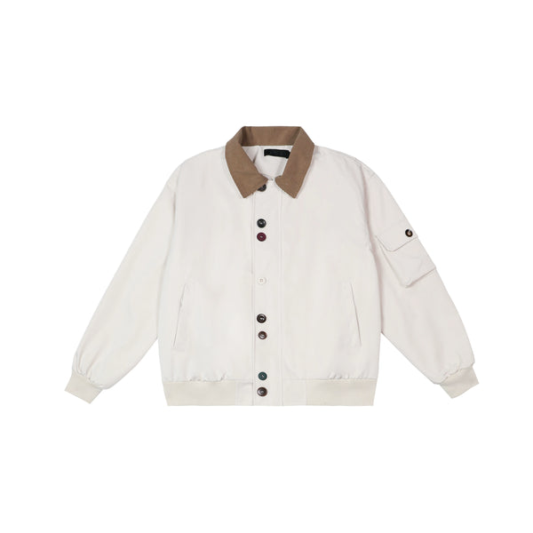 Long-Sleeved Shirt Collar Casual Jacket