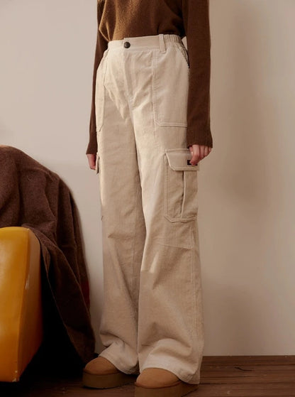 American Corduroy Versatile Wide-leg Pants