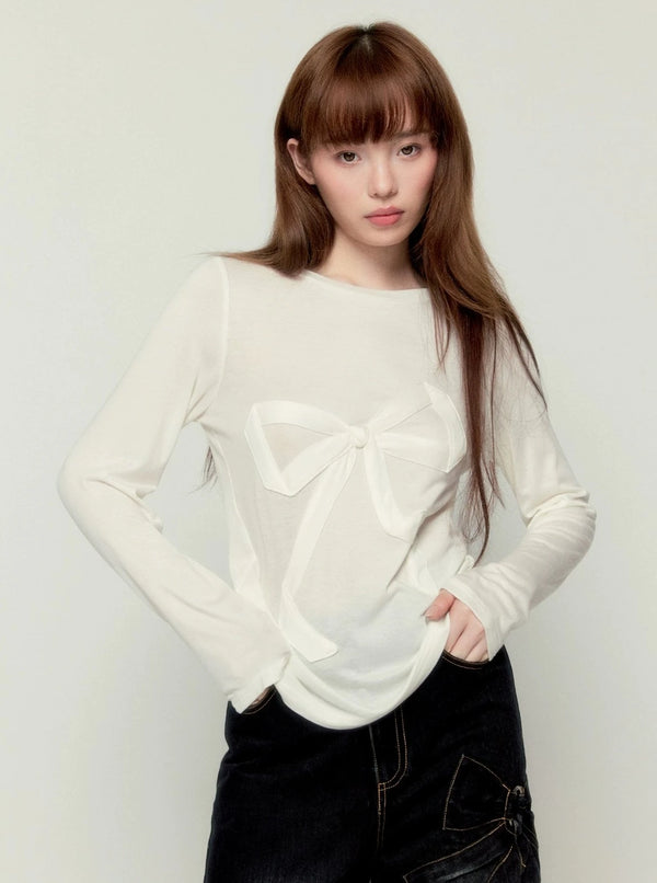 Amber Bow Tencel T-Shirt