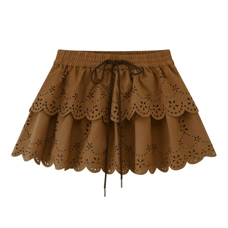 Cascading Vintage Short Skirt