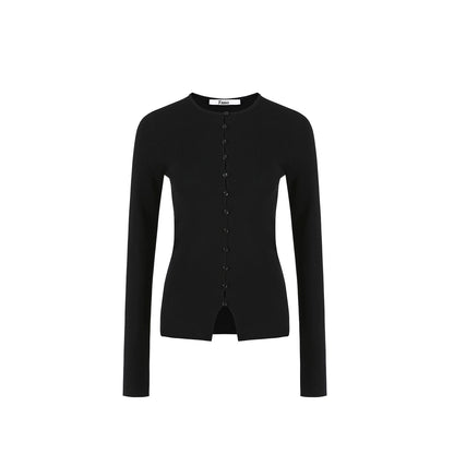 Merino Wool Button Cardigan Top