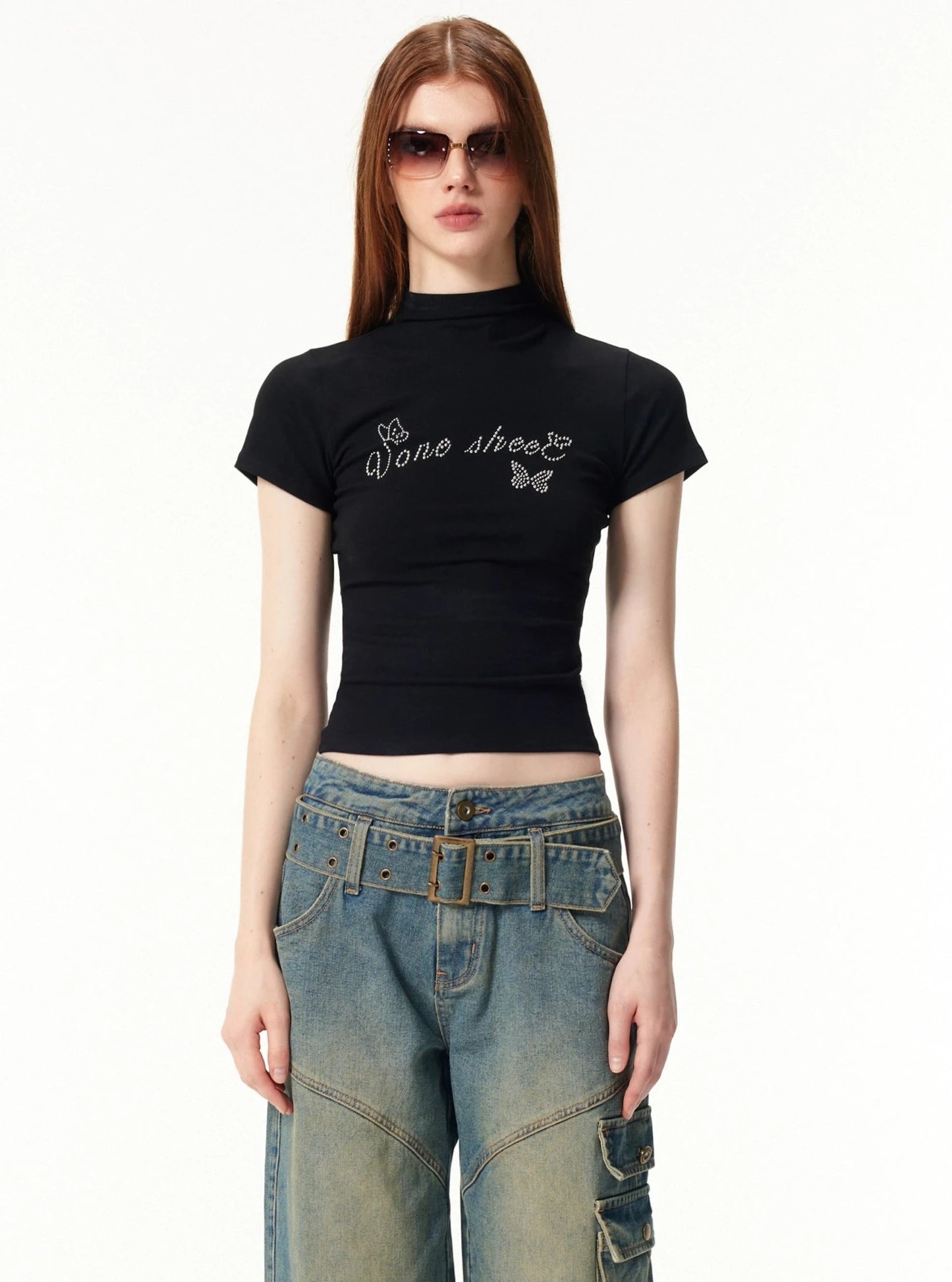 Cropped Black T-Shirt