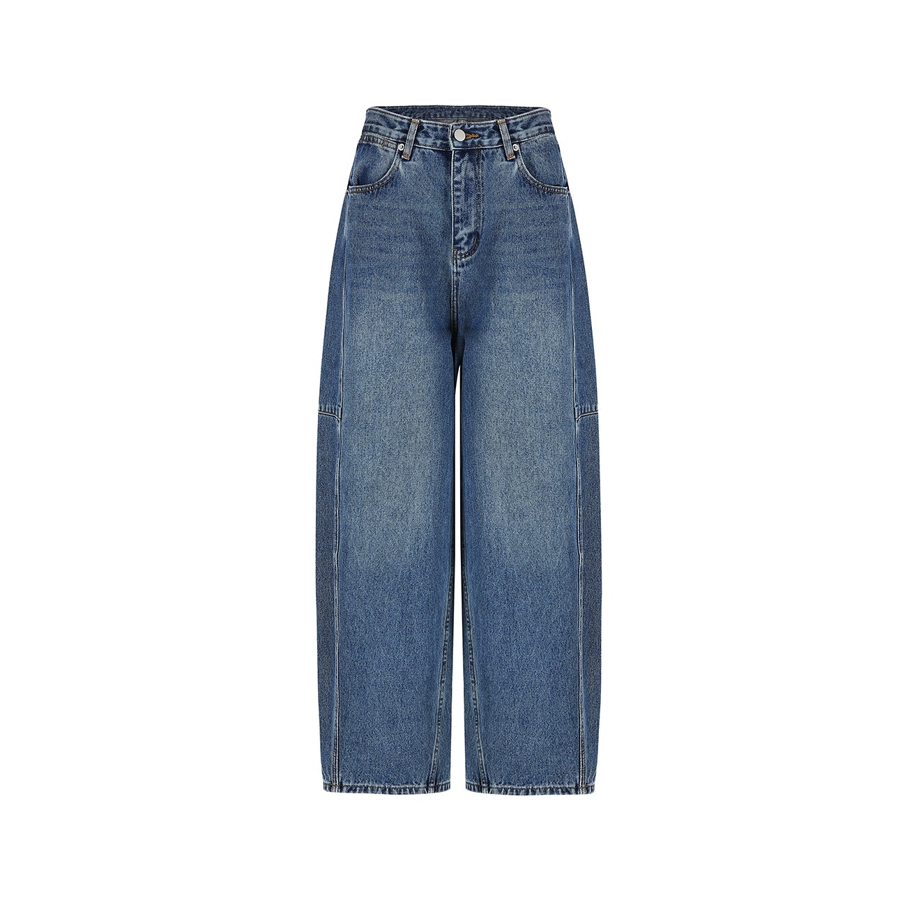 Loose Scimitar Split Brushed Jeans