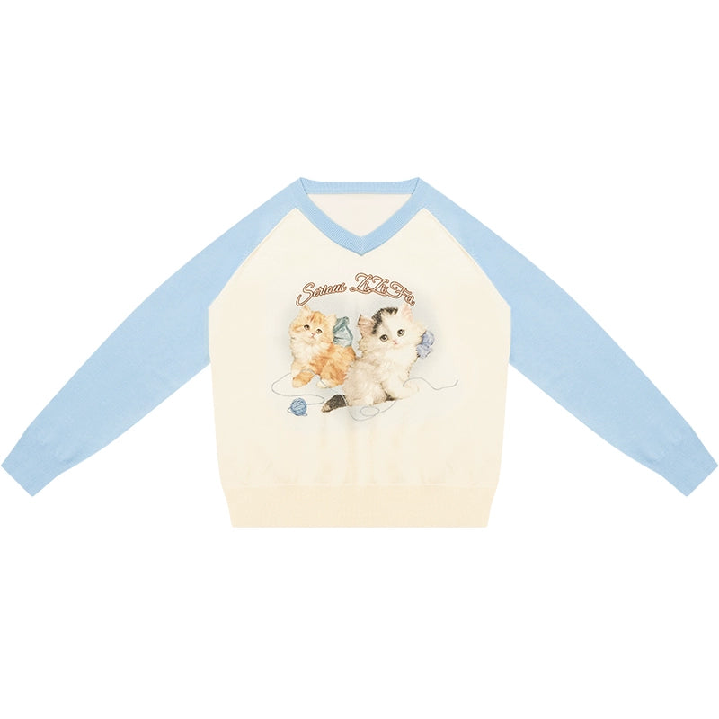 Autumn Knitted V-Neck Sweater