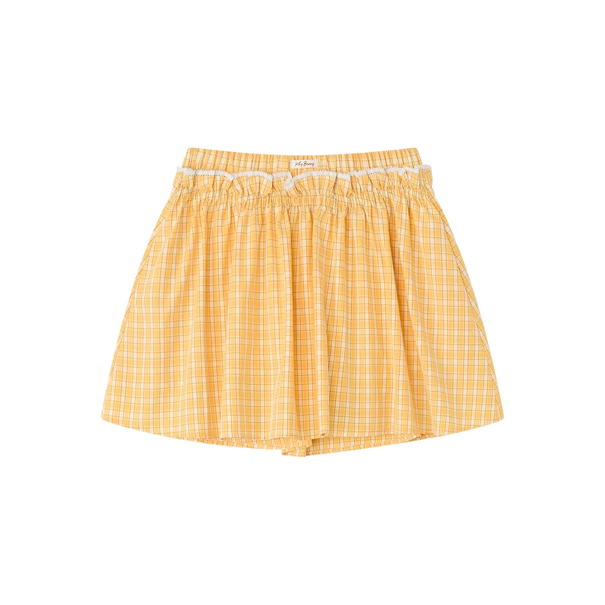 Woven Track Lace Midi Skirt