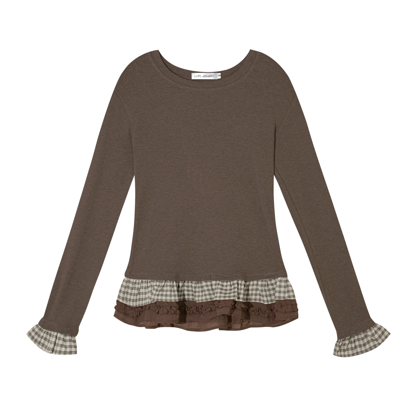 Velvet Wool Plaid Base Layer Top