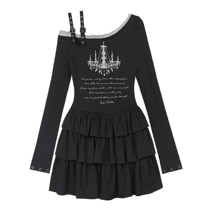 Nightmare Lilited Slanted Shoulder Dress