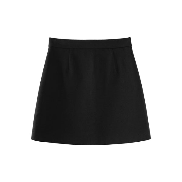Woolen A-Line Skirt