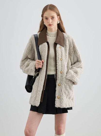 Fleece Warm Fur Integrated Short Jacket