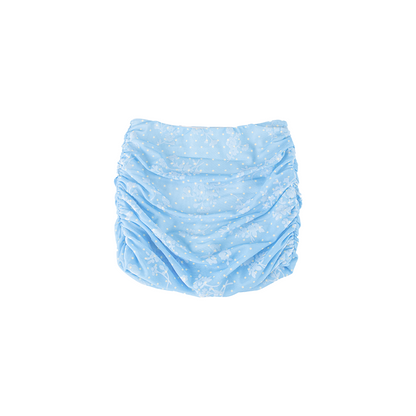 Completo con gonna floreale e top halter vivace