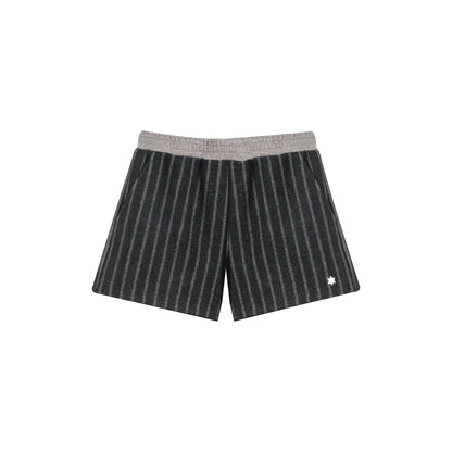 Patchwork Tweed Bootcut Shorts